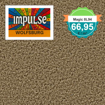 Top view of a square carpet pattern in caramel